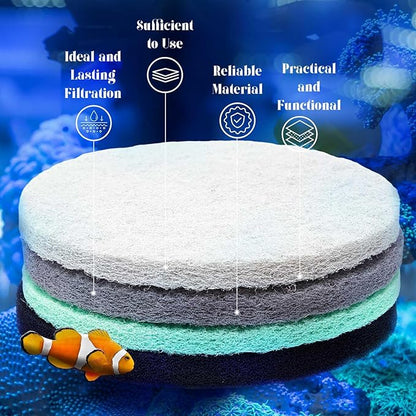 26 Pcs Canister Filter Media Replacement Kit Compatible with Fluval Fx4 Fx5 Fx6 Include Foam Filter Pads, Aquarium Maintenance Quick Clear/Water Polishing Pads, Silicone Lubricant, Towels
