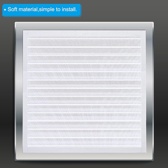 PATIKIL 4"x14" Magnetic Vent Cover, 6 Pack Floor Wall Air Registers Cover Strong Magnet Vent Screen Mesh for Blocking Hair Dust Debris, White