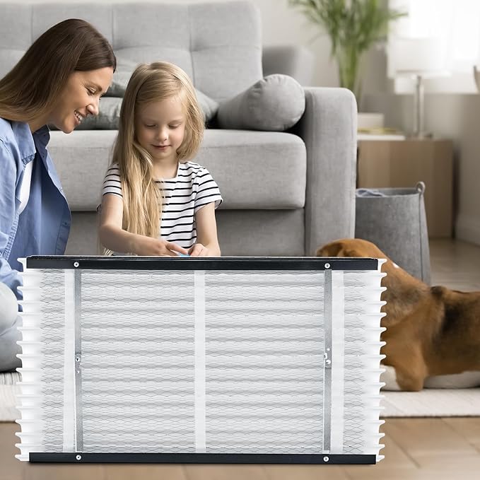 VEVOR 16x28x4 Furnace Air Filter, MERV 13 Pleated HVAC AC Replacement, Electrostatic 12-Month Air Cleaner, 2-Pack (Actual Size: 16.34x27.76x3.98 in), for Improving Home Indoor Quality