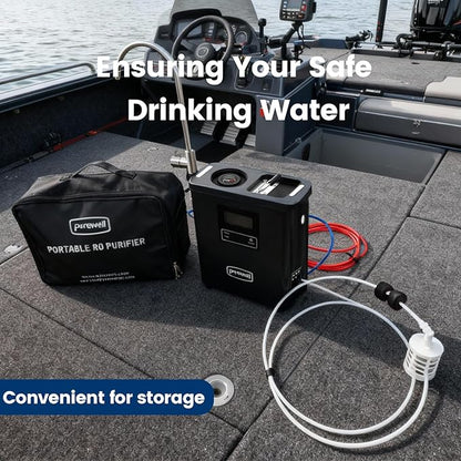 Purewell® K8680 RO Water Purifier System,10-Stage RV Portable Water Filtration Survival with UV,Desalination Rate Reaches 95%,Survival Gear Purification for Drinking,Team Camping，Travel