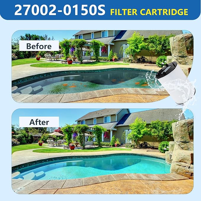 27002-0150S Pool Filter Cartridges Compatible with pentair sta-rite 27002-0150S Pool Filter System 2 Modular Media Pool and PLM150 D.E. Filter,150 sq.ft D.E. Filter with 24800-0121 Air Bleed Assembly