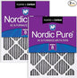 Nordic Pure 16x30x1 (Actual Size: 15 3/4 x 29 11/16 x 3/4) Furnace Air Filters MERV 8 Pleated Plus Carbon 2 Pack