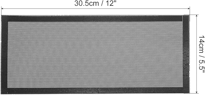 PATIKIL 5.5"x12" Magnetic Vent Cover, 6 Pack Floor Wall Air Registers Cover Strong Magnet Vent Screen Mesh for Blocking Hair Dust Debris, Black