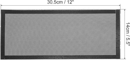 PATIKIL 5.5"x12" Magnetic Vent Cover, 6 Pack Floor Wall Air Registers Cover Strong Magnet Vent Screen Mesh for Blocking Hair Dust Debris, Black