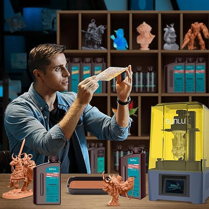 SUNLU 10K Red Wax 3D Printer Resin, High Precision 405nm UV-Curing Resin with Delicate Texture for MSLA/DLP/LCD 3D Printing, 2000g Red Wax Resin