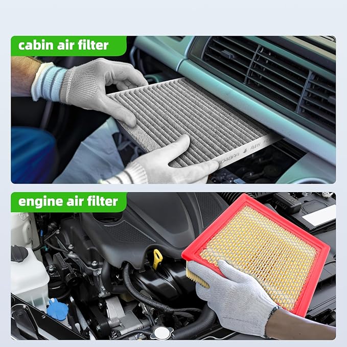 AUTOKAY Engine & Cabin Air Filter Set Fits for Dodge Ram 2500 3500 4500 5500 2016-2025 RE# 53034051AB 68406048AA CA10261 PA4318 68318365AA 5058693AA PA6314 88930 46930 68052292AA CF11671 CAF1864P