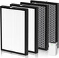 4 Pack K1 Air Purifier Replacement Filter Fit for LUNINO K1,3-in-1 High-Efficiency H13 True HEPA and Activated Carbon Filter,Double-Sided Filters for Home Large Room Up to 2600 Ft²