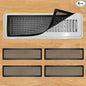 Floor Register Vent Cover, 2"x14" Magnetic Air Vent Screen Mesh Covers for Home Floor/Wall/Ceiling Registers Air Vent Filters, Black (4 Packs)
