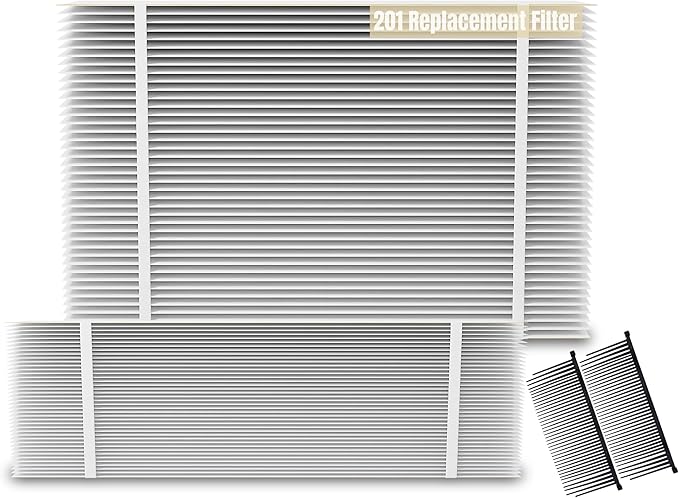 201 Replacement Furnace Filter Compatible with Aprilaire 2200, 2250, Space Gard 2200 Whole House Air Cleaner Purifiers, MERV 10, 2 Pack 20x25x6 Air Filters and 2 Pack Pleat Spacers