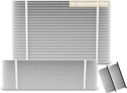 201 Replacement Furnace Filter Compatible with Aprilaire 2200, 2250, Space Gard 2200 Whole House Air Cleaner Purifiers, MERV 10, 2 Pack 20x25x6 Air Filters and 2 Pack Pleat Spacers