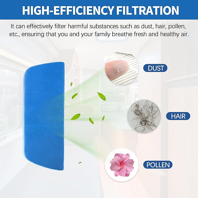 RV Air Filter, RV 6 x 16 inch Replacement for AC Vent MERV-6 for Airflow System of Motorhome, RV Air Filter Accessories