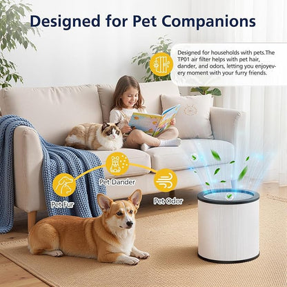 Upgraded TP01 Filter HEPA Replacement Filter Compatible with Dyson Tower Purifier Pure Cool Link TP01, TP02, TP03, AM11, BP01 Models, Compare to Part # 968126-03, 2 Pack