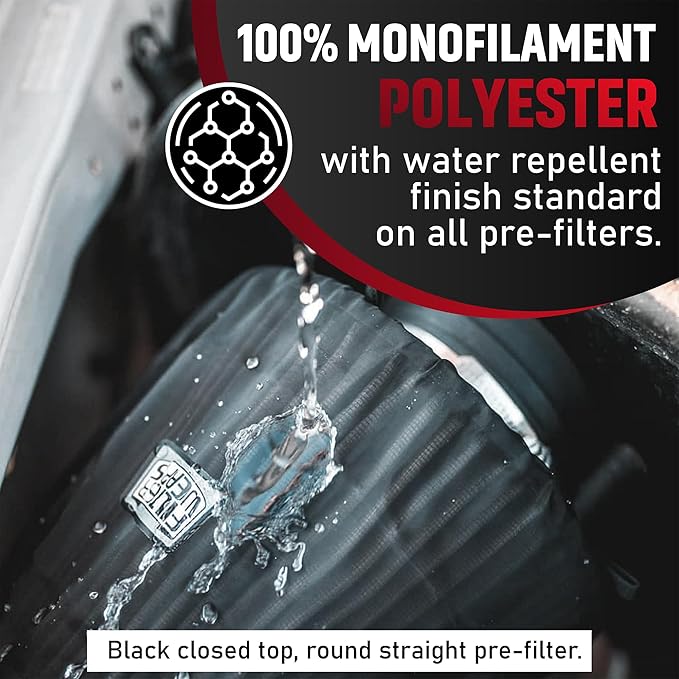 FILTERWEARS F154K Universal Water Repellent Cold Air Intake Pre-Filter - Large