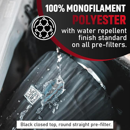FILTERWEARS F154K Universal Water Repellent Cold Air Intake Pre-Filter - Large
