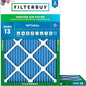 Filterbuy 18x22x1 Air Filter MERV 13 Optimal Smoke & Allergy Defense (2-Pack), Electrostatic Pleated HVAC AC Furnace Filters Replacement, Made in USA (Actual Size: 17.75 x 21.75 x 0.75)