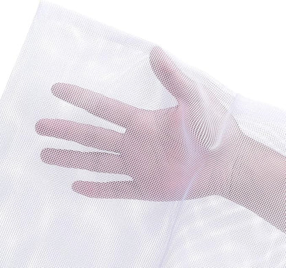 JIHAQUA Aquarium Filter Bags Large - Reusable Fish Tank Filter Media Mesh Bags with Plastic Zipper (7.5 x 12 inch (6 Pack))