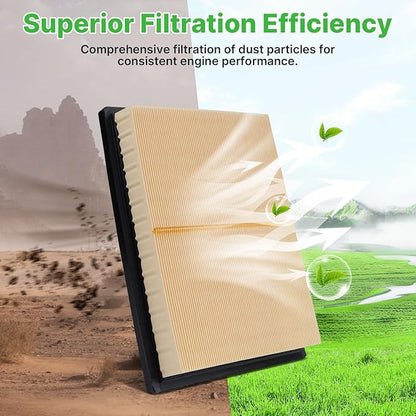 2PCS Engine Air Filter Fit for Toyota Tundra 2022-2025 2026 3.4L, Toyota Sequoia 2023-2025 2026 3.4L Air Filter Replacement Engine Filter# 17801F4010 Automotive Accessories