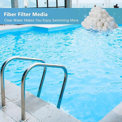3.08 lbs Pool Filter Balls for Sand Filter Pump, Dry Filter Sand Balls, Eco-Friendly Reusable Swimming Pool Filter Media for Above Ground Pool Pool, Aquarium, Fish Tanks, Filter Pumps