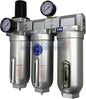SUPER HEAVY DUTY HIGH FLOW AIR FILTRATION SYSTEM, 2 STAGE PARTICULATE FILTER PLUS OIL REMOVING COALESCING FILTER COMBINATION (3/4" NPT, MANUAL DRAIN)