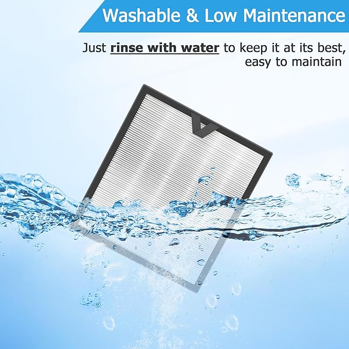 Vital 100S 𝐖𝐚𝐬𝐡𝐚𝐛𝐥𝐞 Replacement Filter Fit for Levoit Vital 100S / 100S-P Air Purifier, H13 HEPA with High-Efficiency Activated Carbon, Part # Vital 100S-RF