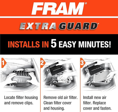 FRAM Extra Guard CA12377 Replacement Engine Air Filter for Select Toyota and Lexus Models, Provides Up to 12 Months or 12,000 Miles Filter Protection