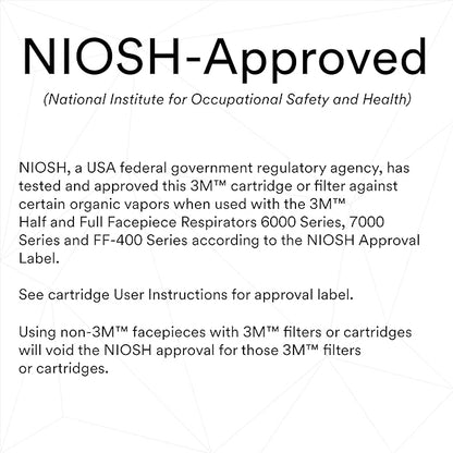 3M P100 Respirator Cartridge/Filter 60926, 1 Pair, NIOSH, Helps Protect Against Organic Vapors, Acid Gases, Ammonia Methylamine, Formaldehyde and Particulates