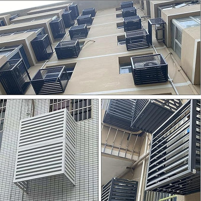 Outdoor air conditioning fence, multifunctional air conditioning privacy screen, outdoor air conditioning hidden protective cover, sturdy and durable,easy to install,suitable for gardens and balconies