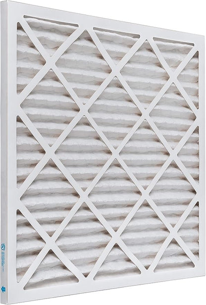 Aerostar 25x25x1 MERV 8, Pleated Air Filter, 25x25x1, Box of 6, Made in the USA