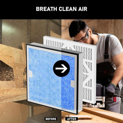 Carmerny HEPA 550 & Activated Carbon MERV-13 Pre-Filter Replacement Set Compatible With AlorAir CleanShield Air Scrubber, 2 HEPA and 5 MERV-13 Pre-Filters
