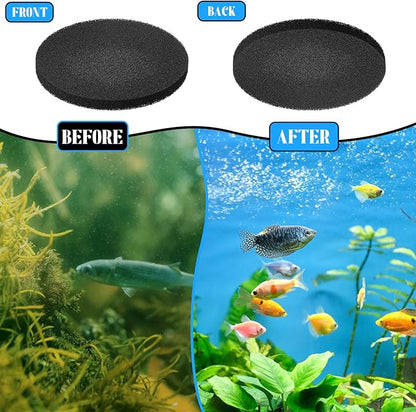 Timgle 20 Pcs Fx4 Carbon Filter Pads Carbon Foam Compatible with Fluval Fx5/ Fx6 Canister Filter Replacement Impregnated Pads 7 Inch