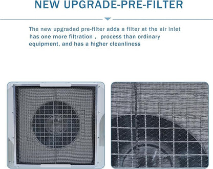 HEPA H14-Filter Laminar Flow Hood Updated FanFilter Unit（Include HEPA Filter）100/ISO Class 5 Cleanroom/Laboratory/Cleanroom/Mushroom Room, Laminar Air Flow Hood(46.2"x22.6"110V)