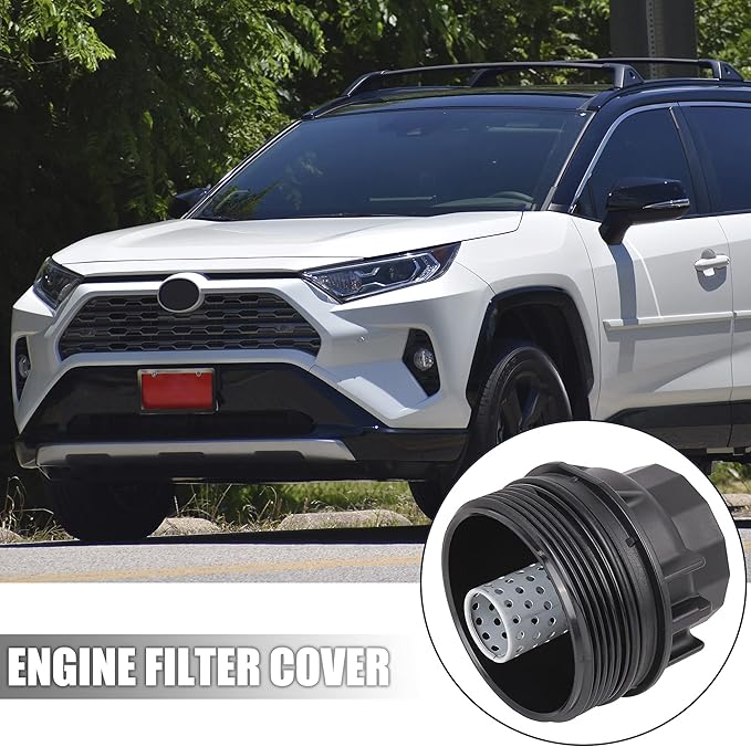 X AUTOHAUX Black Car Oil Engine Filter Housing Cap Cover Assembly 15620-36020 for Toyota Avalon Camry Highlander RAV4 for Lexus IS250 IS350 GS200t GS350 GS450h RX350