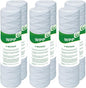 5 Micron String Wound Whole House Water Filter 10" x 2.5", 10-inch Universal Sediment Pre-Filters for Well Water, Replacement Cartridge for FXWSC, CW-F, CW-MF, 1SS, W5W, AO-WH-PRE-R2, 6-Pack