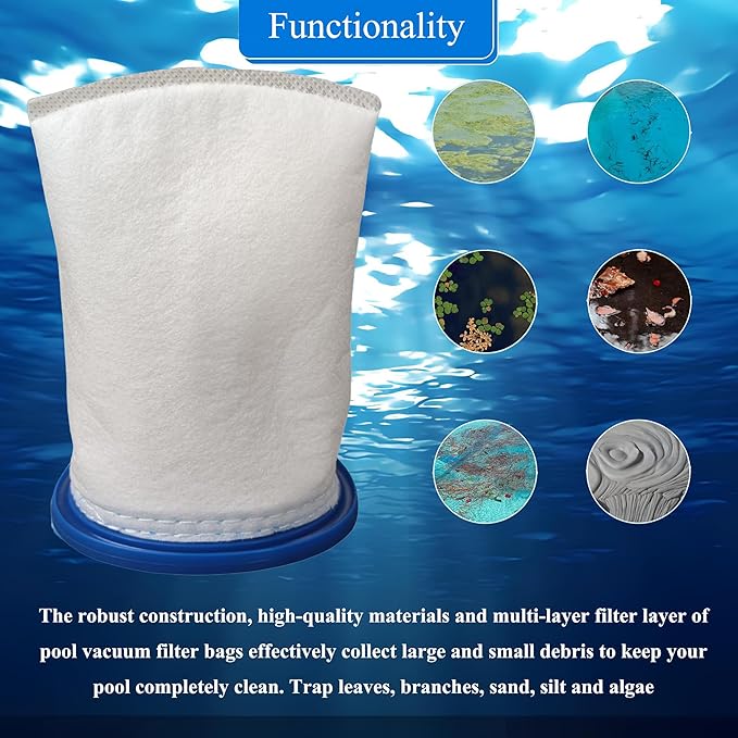 X-treme Multilayer Filter Bag, Compatible with Catfish Ultra,iVac 250,iVAC C2,Volt FX-4 and for Jacuzzi JPV200 Handheld Pool Vacuums (2 Pack, X-treme Multilayer Filter Bag)
