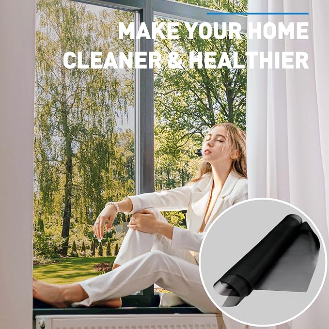 High Density Window Screen Roll, Pollen Filtering Window Screen Replacement, 135 Holes Per Inch, Pollen Guard Screen for Air Filtration, 39 x 99 inch