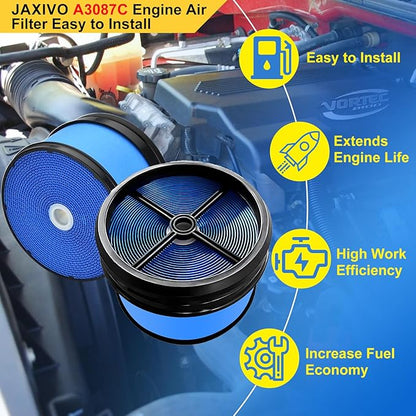 A3087C Engine Air Filter Compatible With 06-10 Silverado/Sierra 2500HD,07-10 Silverado/Sierra 3500HD,07 Silverado/Sierra 2500HD 3500 Classic, 6.6L 8Cyl Replaces P610875