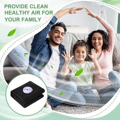 2 Rolls of Vent Filters Kit 100'' x 40'' Electrostatic Media 200" Installation Tape Versatile Customizable Vent Filter for Home Ac and Heating(Black)