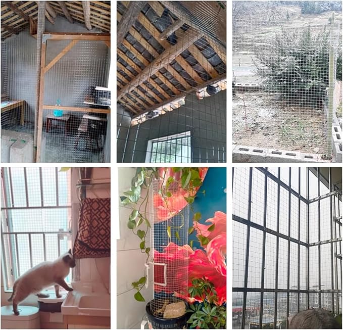 Livestock Fencing Roll Galvanised Welded Wire Mesh Roll Garden Chicken Wire Animals Enclosure for Chickens, Rabbits, Dogs, Window Guards Vegetable Protection for Indoor or Outdoor ( Size : L:1m-H:1m-2