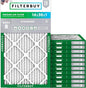 Filterbuy 14x36x1 Air Filter MERV 8 Essential Dust & Allergy Defense (12-Pack), Electrostatic Pleated HVAC AC Furnace Filters Replacement, Made in USA (Actual Size: 13.50 x 35.50 x 0.75)