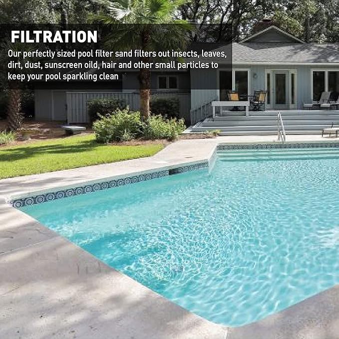 Palmetto 2 Pack Pool Filter Sand, Clean and Clear Water, Natural Sand for Residential and Commercial Pool Sand Filter Pumps, 50 Pound