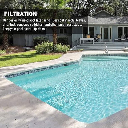 Palmetto 2 Pack Pool Filter Sand, Clean and Clear Water, Natural Sand for Residential and Commercial Pool Sand Filter Pumps, 50 Pound