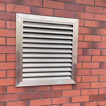 Square Stainless Steel Vent Grille with Removable Filter Mesh, Weatherproof Louver Air Return Vent Cover for Home/Shed/Garage/Roof(11x11in/28x28cm)