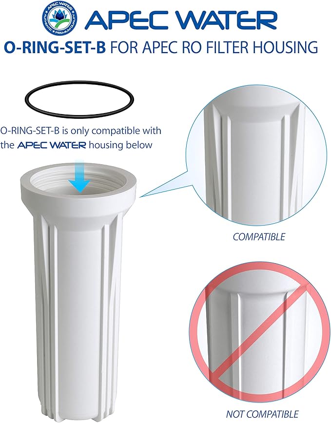 FILTER-MAX-PH Water Filter Replacement & Replacement ORing for ROES-50 3.5" OD Reverse Osmosis Water Filter Housings, O-Ring (3 pcs O-Ring-Set-B)