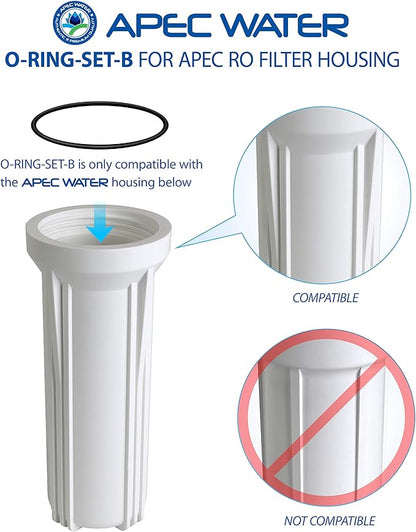 FILTER-MAX-PH Water Filter Replacement & Replacement ORing for ROES-50 3.5" OD Reverse Osmosis Water Filter Housings, O-Ring (3 pcs O-Ring-Set-B)