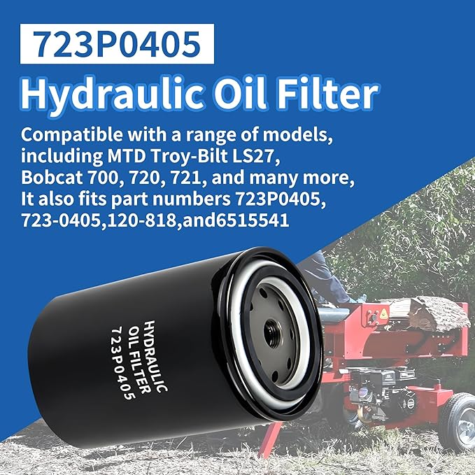 Log Splitter Hydraulic Oil Filter 723P0405 723-0405 120-818 6515541 Compatible with MTD Troy-Bilt LS27 LS27CC GS21T 522LS,Bobcat 700 720 721