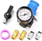 TAILONZ PNEUMATIC 5-in-1 1/4 Inch NPT AR2000 Mini Pressure Regulator Kit for Compressed Air Systems, Adjust 0 to 145 Psi