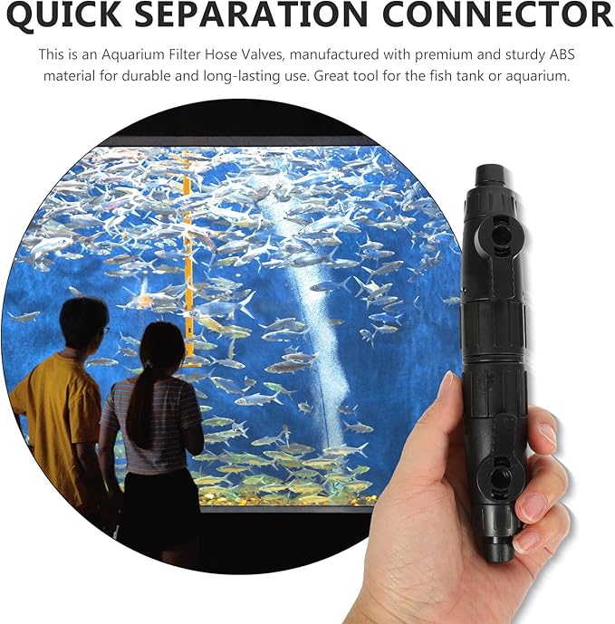 Hemoton Fish Tank Filter Water Flow Regulating Valves Plastic Hose Adapter Connector Aquarium Supply 3/8 Inch Quick Connect Switch for Aquatic Pets