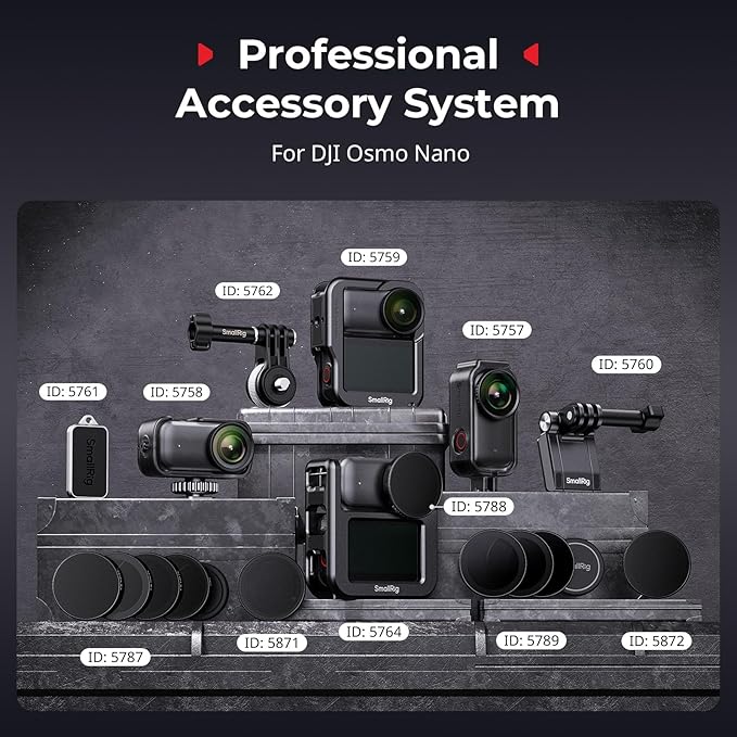 SmallRig Nano Filter Kit Only for DJI Osmo Nano, Includes CPL Polarizing Filter, ND16, ND32, and ND64 Filters