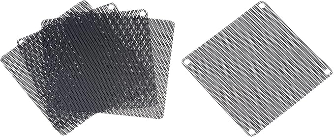 uxcell PC Dust Fan Screen with Screws for Cooling Dustproof Case Cover PVC 90mm 5pcs