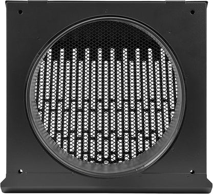 Vent Systems 8" Inch Exhaust Vent Cover with Rubber Gasket - Graphite Black Galvanized Steel - Robust and Weatherproof Outdoor Air Exhaust Box - Duct or Surface Mounting - Rain, Snow Protection